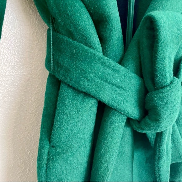 NEW Ann Taylor Shawl Collar Belted Wrap Coat in Fresh Evergreen SP - Picture 6 of 15